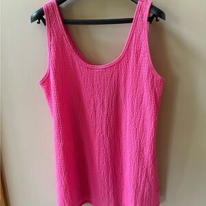 NWT Torrid 2x Fitted Hot Pink Sleeveless Top